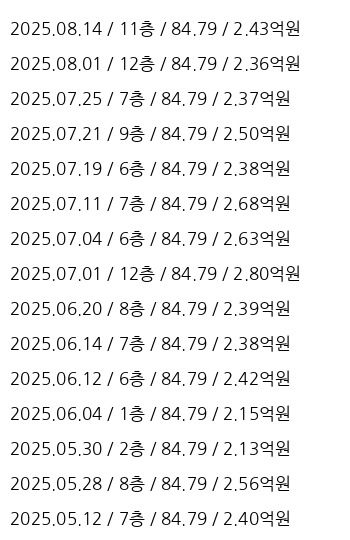 신창부영1차 아파트 실거래가
